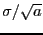 $ \sigma/\sqrt{a}$