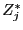 $ Z_{j}^{*}$